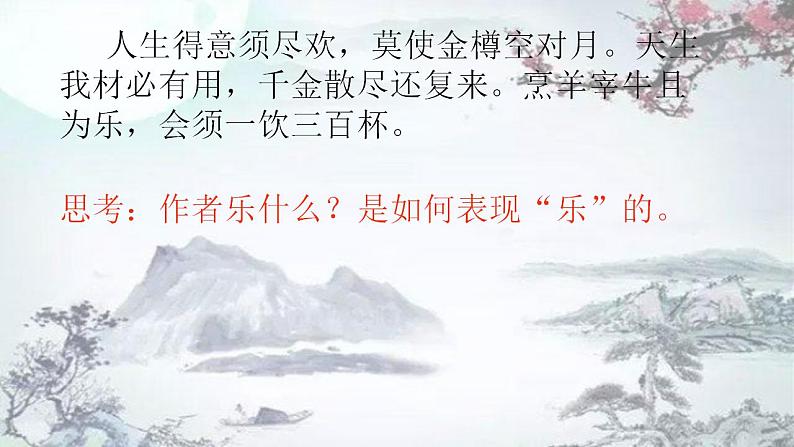 部编高教版 中职语文 基础模块下册 7-2将进酒 (课件)08