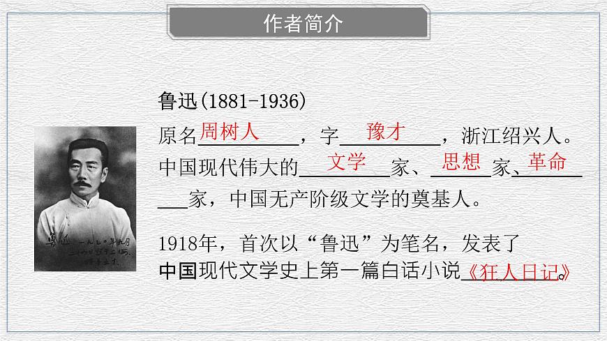 部編高教版 中職語文 基礎(chǔ)模塊下冊 3-1祝福 （課件）第5頁
