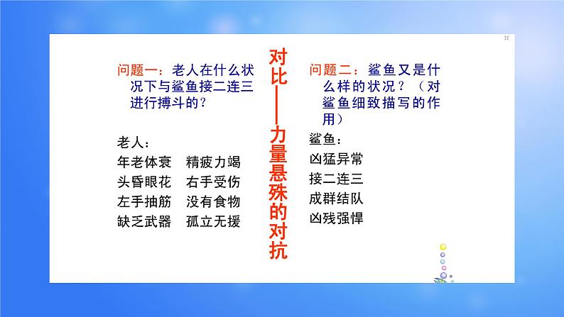 【高教版】中职语文拓展模块:第14课《老人与海(节选)》ppt课件(1)08