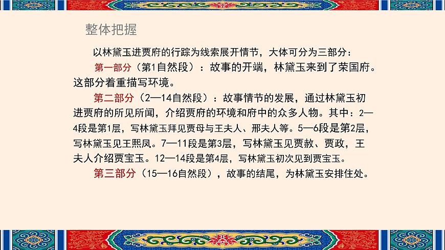 部編高教版 中職語文 基礎(chǔ)模塊上冊 2-3《林黛玉進(jìn)賈府》（ppt課件）第8頁