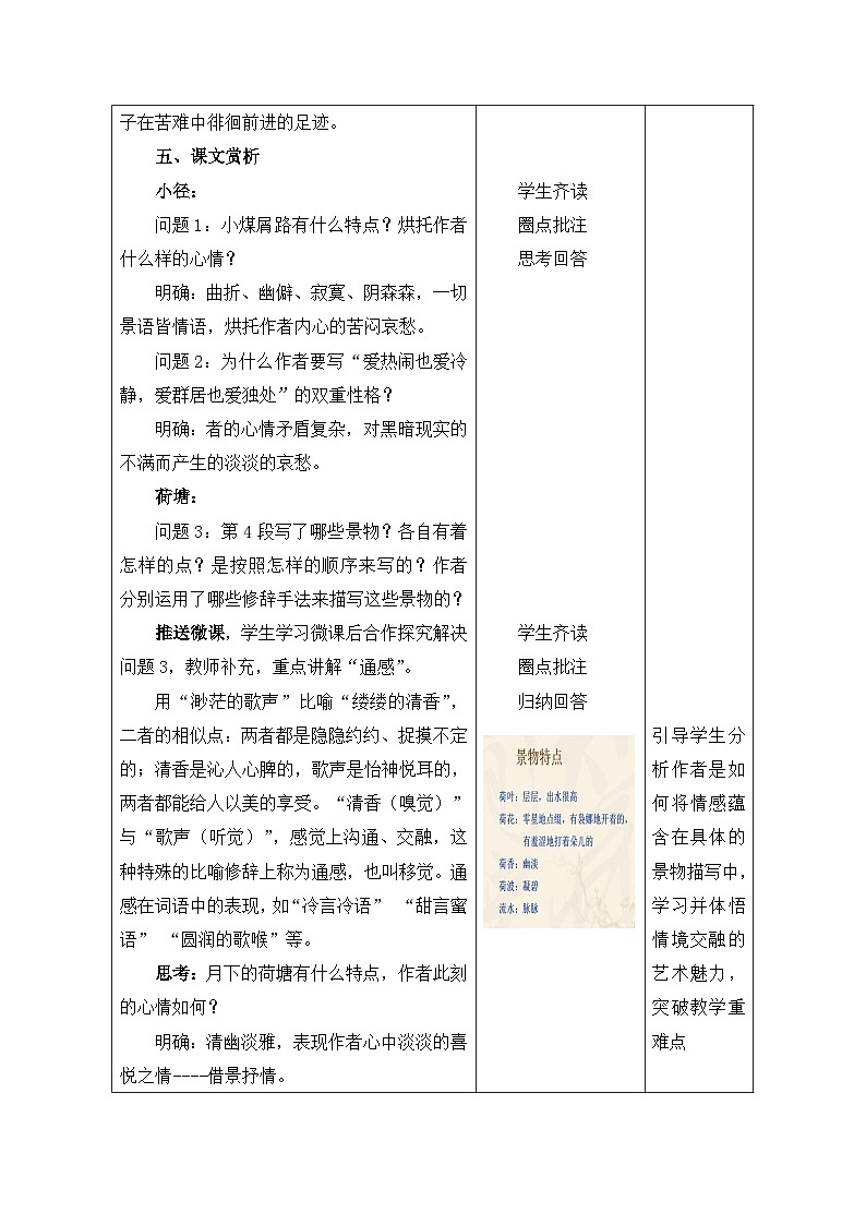 《荷塘月色》教学设计第3页