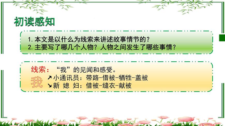 《百合花》課件-【中職專用】高一語文同步精品課堂（高教版2023·基礎(chǔ)模塊下冊）第7頁