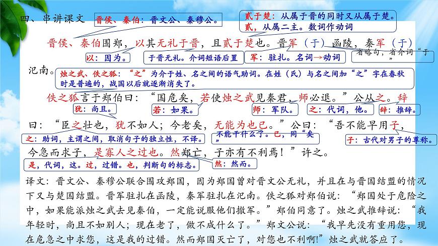 《燭之武退秦師》-2023-2024學年高一基礎模塊下冊同步備課教學課件（高教版2023）第8頁