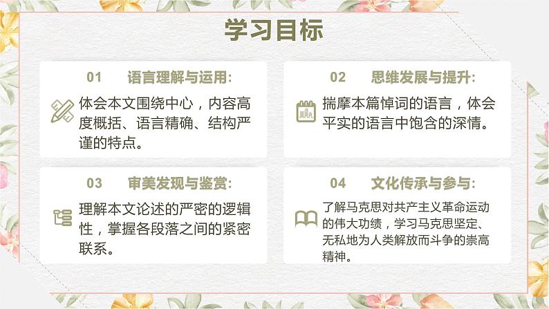 部编版(2023)中职语文基础模块下册《在马克思墓前的讲话》课件第3页