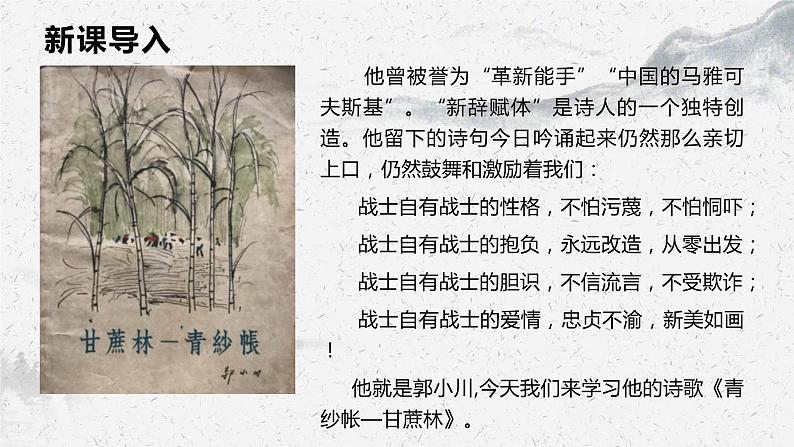 部编高教版中职语文基础模块下册6-2《青纱帐—甘蔗林》课件03