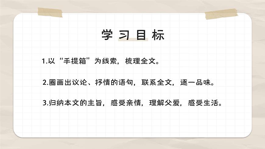 高教版中職語文基礎(chǔ)模塊下冊(cè)04父親的手提箱-課件第2頁