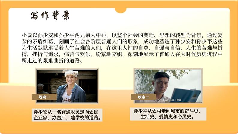 中职语文部编高教版基础模块上册第四单元《平凡的世界》整本阅读授课课件06