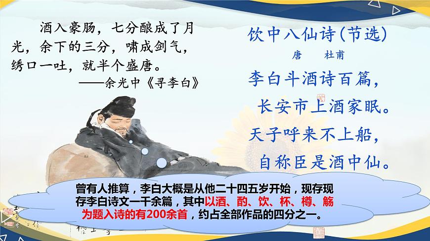 《將進(jìn)酒》課件-中職高一語(yǔ)文基礎(chǔ)下冊(cè)同步第3頁(yè)