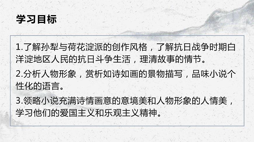 部編高教版中職語文職業(yè)模塊1-3《荷花淀》 課件第2頁