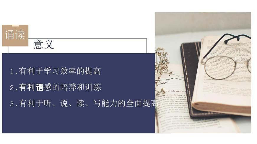 中職語(yǔ)文部編高教版基礎(chǔ)模塊上冊(cè)第八單元語(yǔ)感與語(yǔ)言習(xí)得《二誦讀與品味》授課課件第3頁(yè)