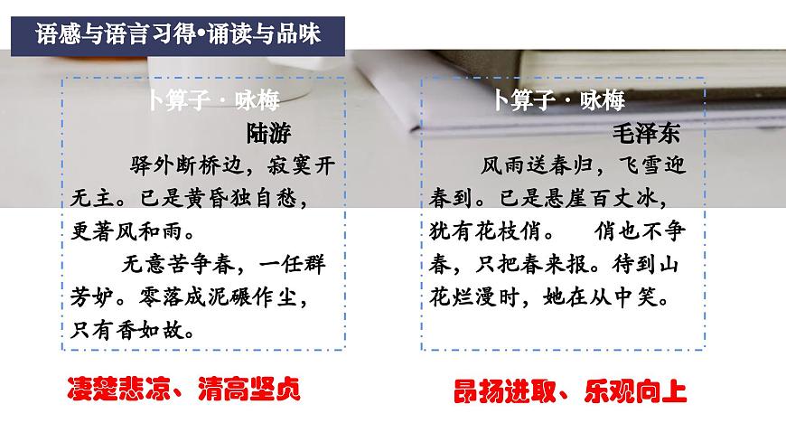 中職語(yǔ)文部編高教版基礎(chǔ)模塊上冊(cè)第八單元語(yǔ)感與語(yǔ)言習(xí)得《二誦讀與品味》授課課件第6頁(yè)