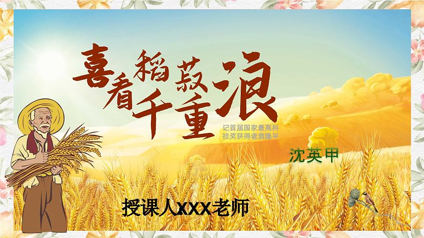 5.2《喜看稻菽千重浪》課件第1頁