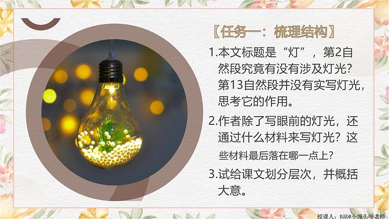 部编版(2023)中职语文基础模块上册2.2.2《灯》课件07