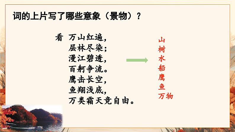 部编高教版(2023)中职语文职业模块上册第一单元第一课《沁园春长沙》课件+学案+知识梳理07