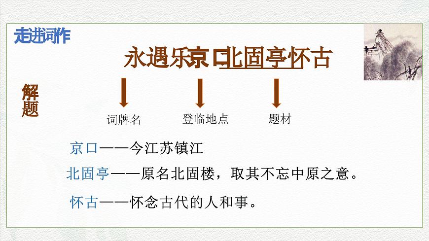 2.4《永遇樂·京口北固亭懷古》-2024-2025學(xué)年高一語文教與學(xué)同步精品課件(高教版2023·基礎(chǔ)模塊下冊)第7頁