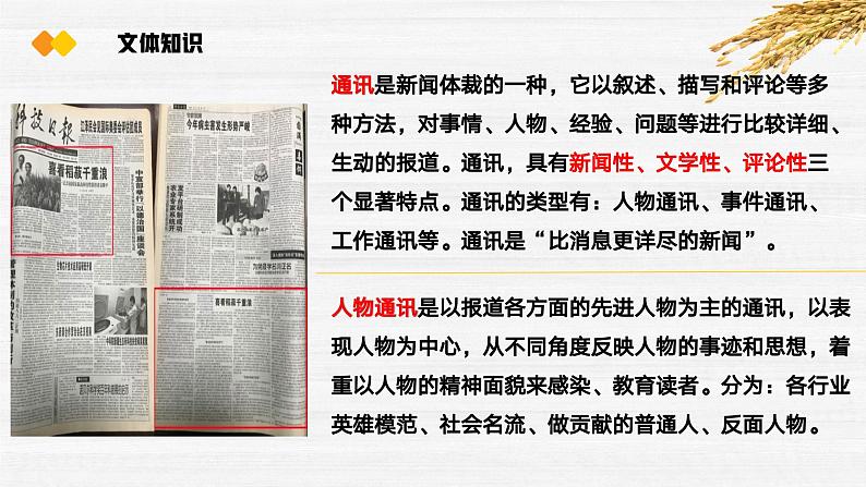 部编高教版2023 中职语文基础模块上册 《喜看稻菽千重浪》-课件+教学设计05