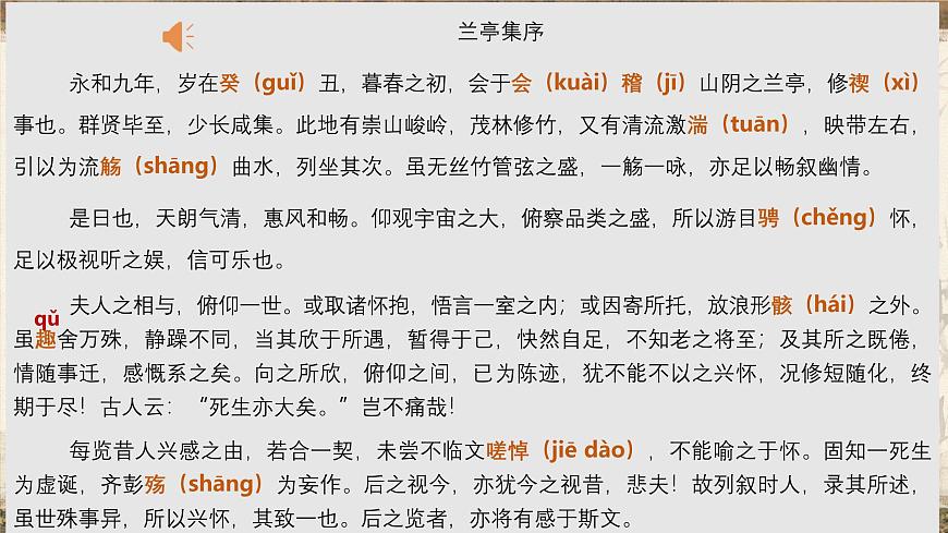部編高教版（2024）2.3《蘭亭集序》 課件第7頁