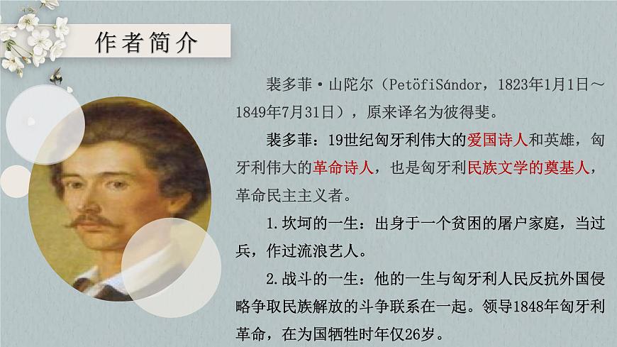 【中職專用】高一語文同步（高教版2023基礎模塊上冊）第2.1《詩二首 我愿意是急流》課件第5頁