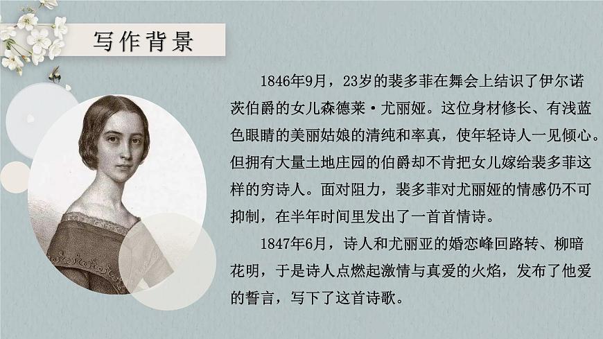 【中職專用】高一語文同步（高教版2023基礎模塊上冊）第2.1《詩二首 我愿意是急流》課件第8頁