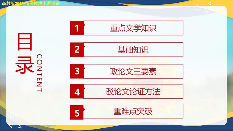第一单元复习课件(考点串讲)-【中职专用】2024-2025学年高二语文上学期期末考点大串讲(高教版2023拓展模块上册)第2页
