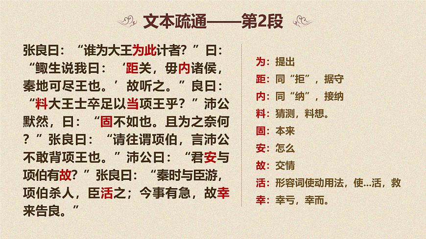 部編高教版（2024）中職語文拓展模塊上冊2.1《鴻門宴》課件第8頁