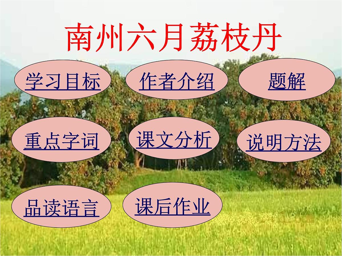 【中职专用】高中语文 高教版 职业模块 《南州六月荔枝丹》教学课件第4页