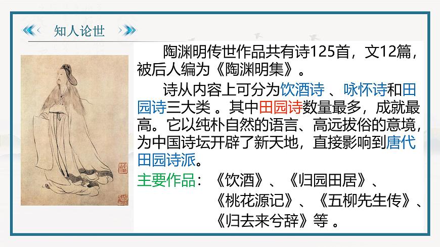 部編高教版2023 中職語文 基礎(chǔ)模塊下冊 第七單元第一課 歸園田居（其一）-課件第4頁
