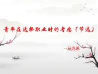 中職語(yǔ)文高教版（中職）職業(yè)模塊 工科類 第二單元 責(zé)任與義務(wù) 閱讀與欣賞四 青年在選擇職業(yè)時(shí)的考慮 課件