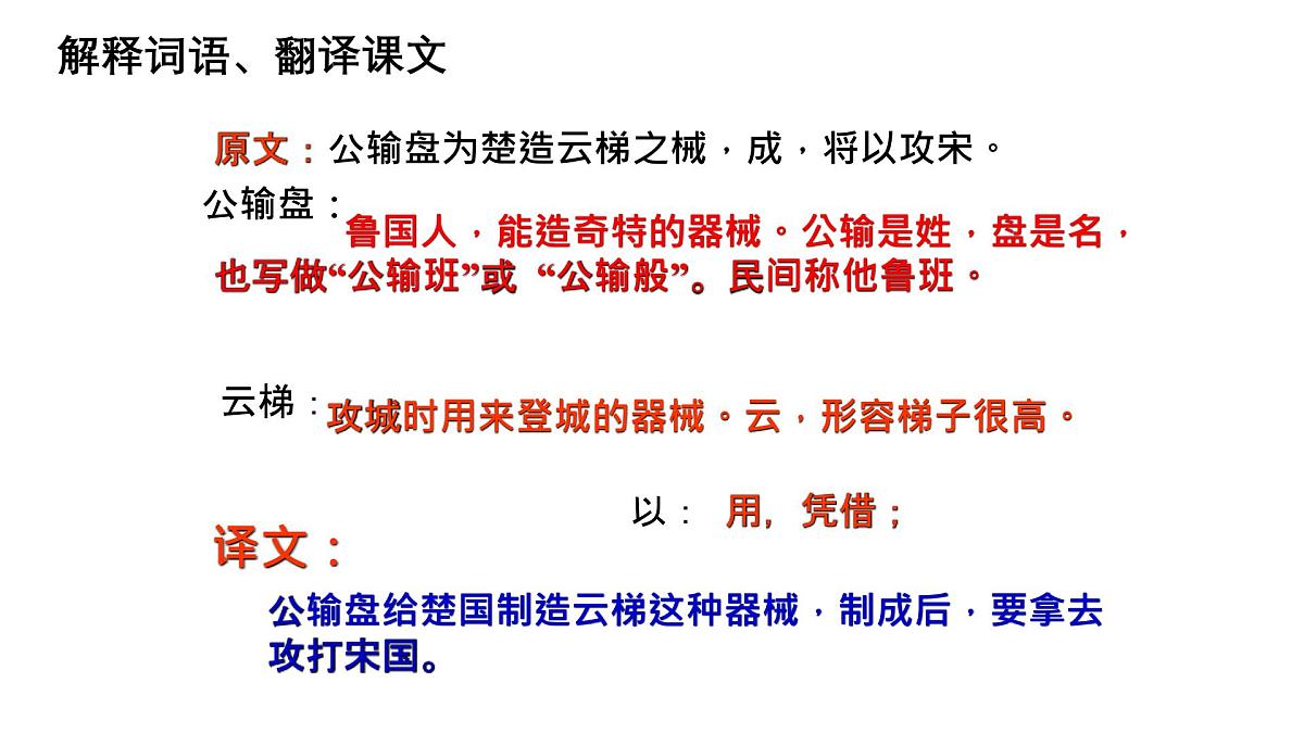 中职 语文 部编高教版(2023) 基础模块 上册 第六单元三 公输 课件第3页