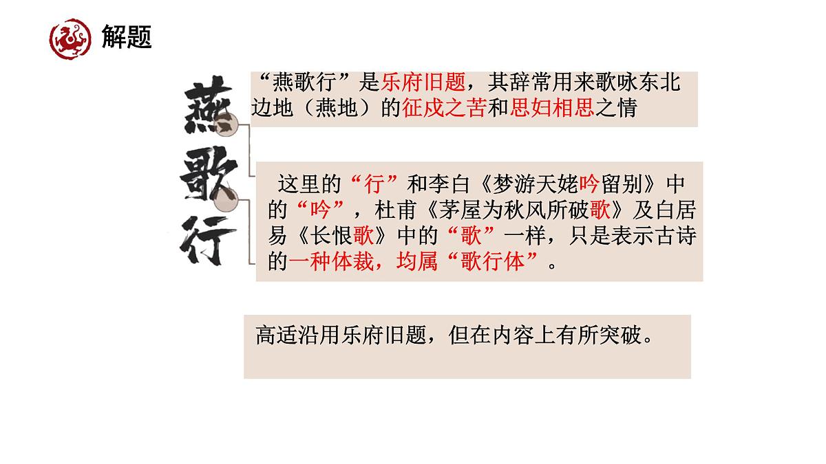 中职 语文 部编高教版(2023) 基础模块 上册 古诗词诵读燕歌行并序 课件第3页