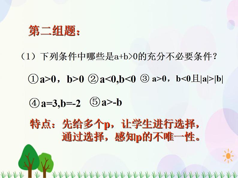 【人教版】中职数学(基础模块)上册:1.2《充要条件》课件+教案06
