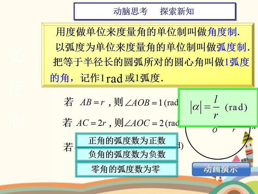 【語文版】中職數(shù)學基礎(chǔ)模塊上冊:5.2《弧度制》ppt課件(1)第3頁