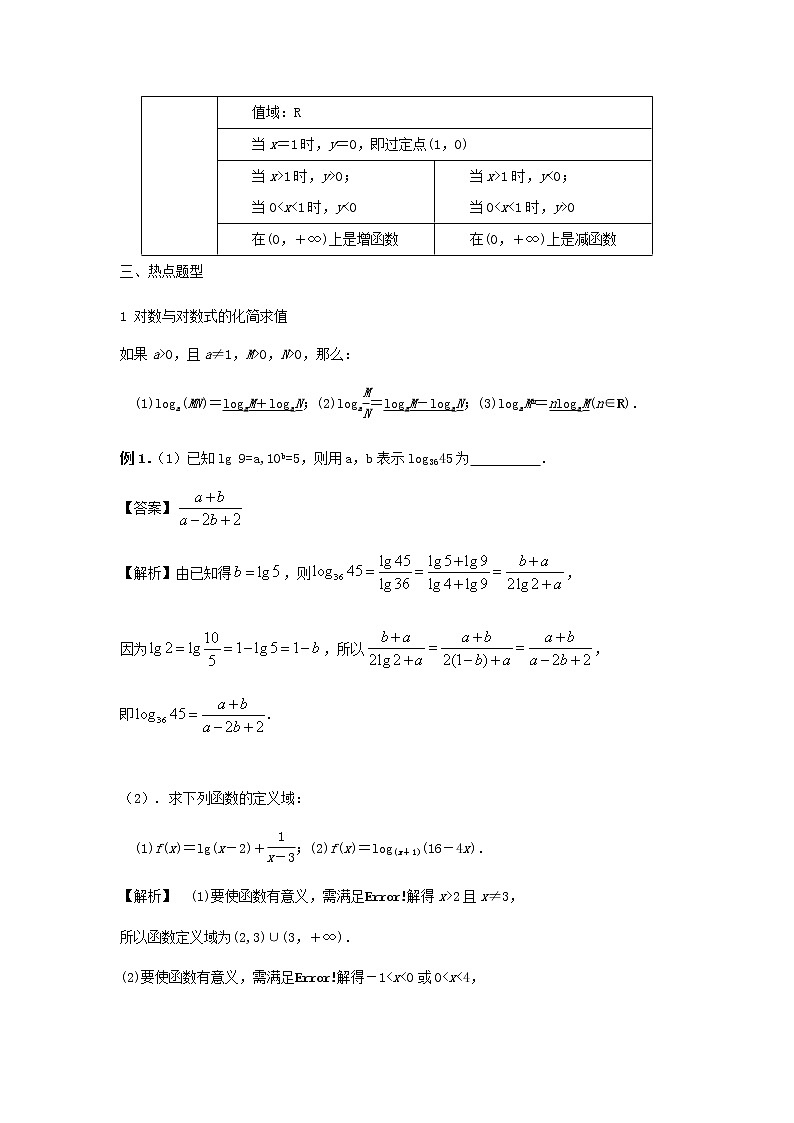 第九讲 对数与对数函数(A版)教案02