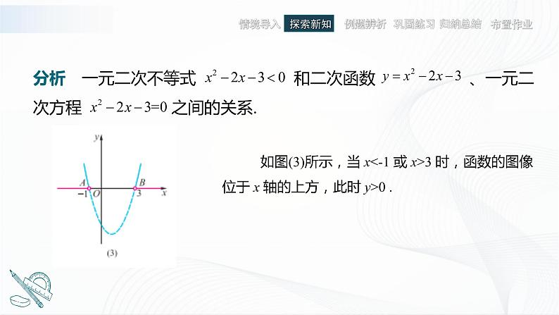 高教版(中职)数学基础模块上册2.3《一元二次不等式》 课件07