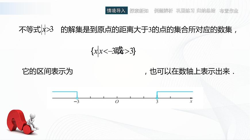 高教版（中職）數(shù)學(xué)基礎(chǔ)模塊上冊2.4《含絕對值的不等式》 課件第5頁
