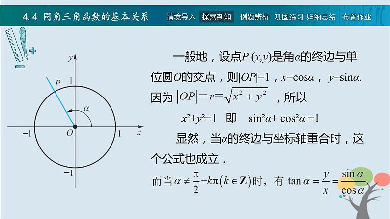 高教版(中职)数学基础模块上册4.4《 同角三角函数的基本关系》 课件04
