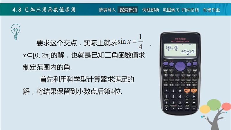 高教版(中职)数学基础模块上册4.8《 已知三角函数值求角》 课件03