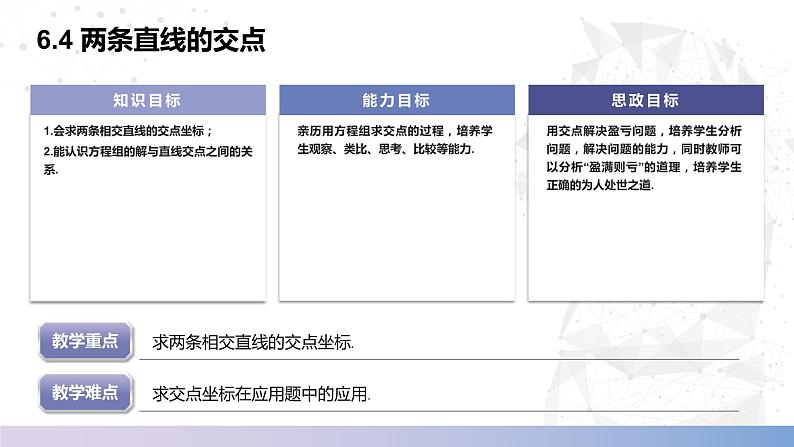 【北师大版中职数学】基础模块下册 6.4 两条直线的交点(课件+教案)02
