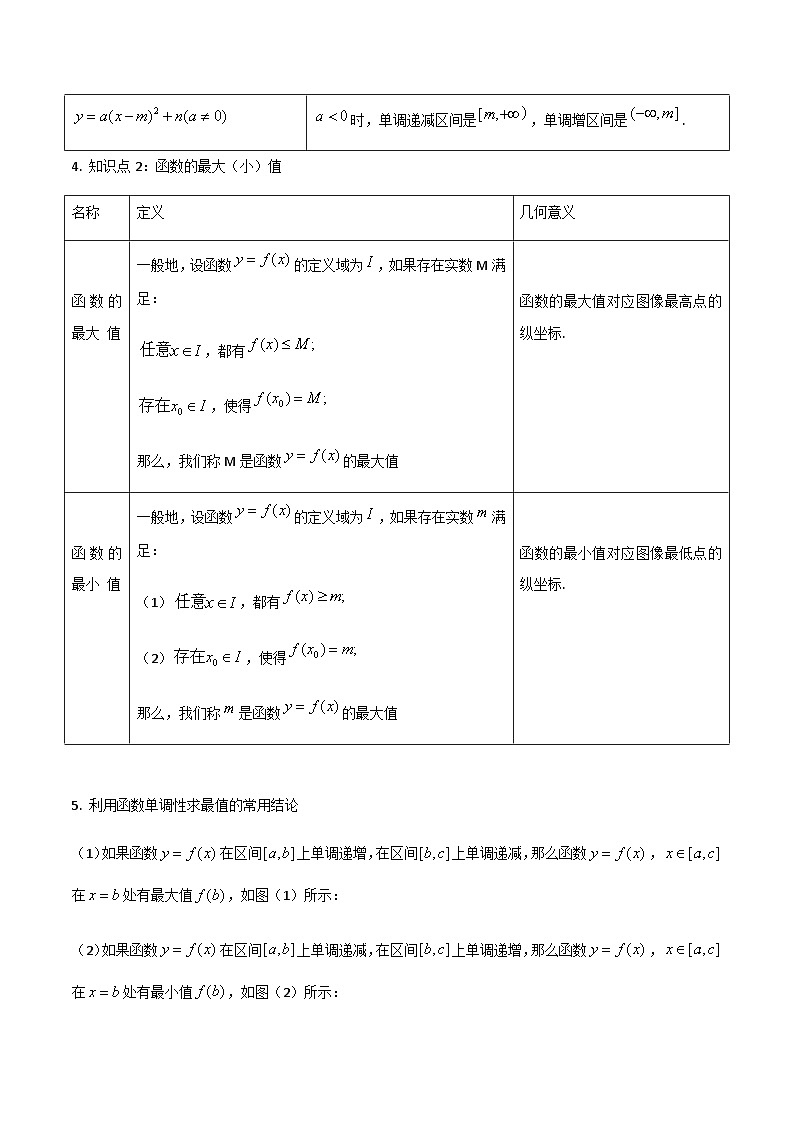 【备战2024年中职高考】中职数学 一轮复习 之专题突破 讲练测专题07 函数的单调性(讲)-【中职专用】中职高考数学一轮复习讲练测(考点讲与练)解析版第3页