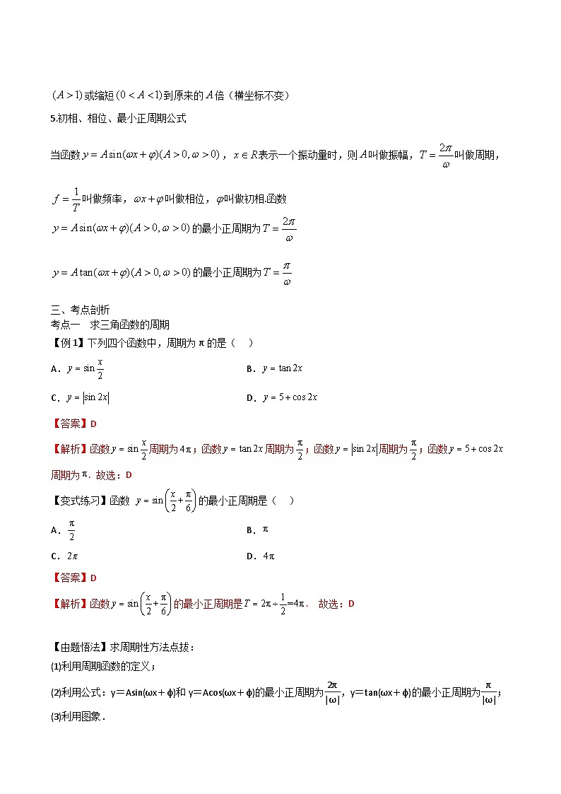 【备战2024年中职高考】中职数学 一轮复习 之专题突破 讲练测专题19 三角函数图象与性质(讲)解析版第3页