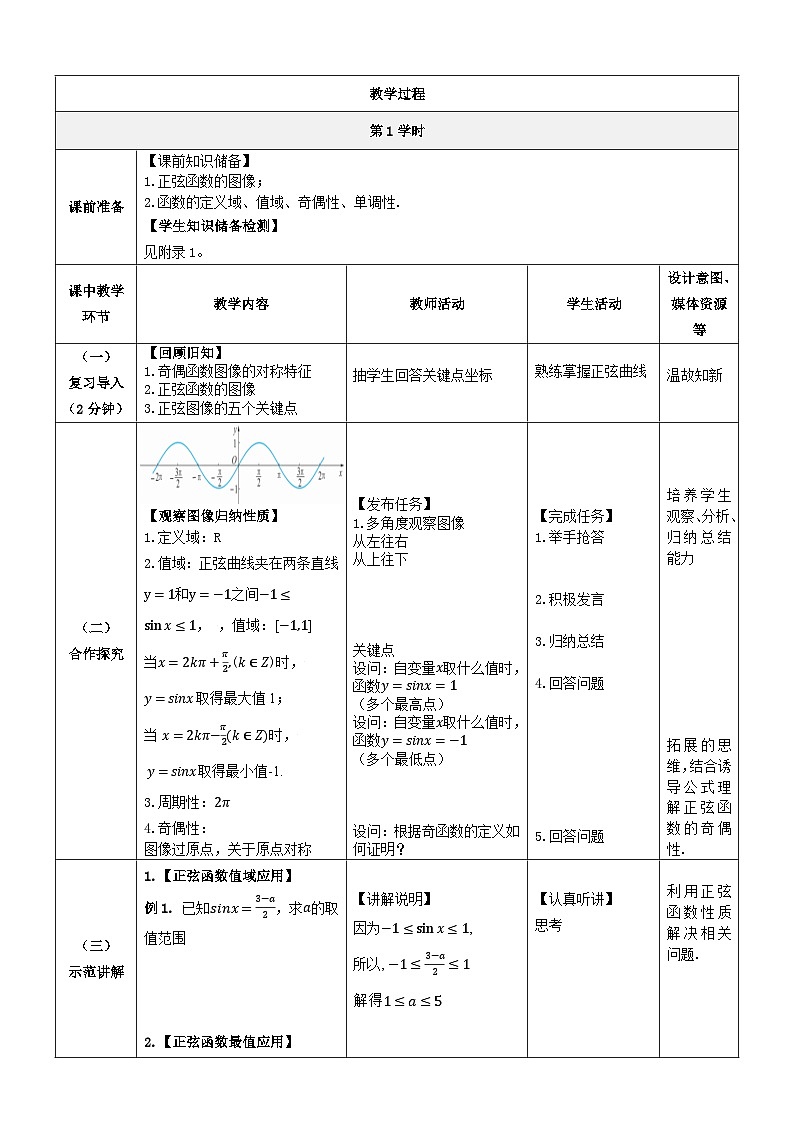 【中职数学】北师大版基础模块上册 5.6.2(3)《正弦函数的性质》(课件+教案)02