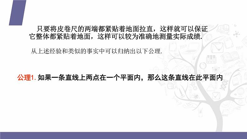 北师大版中职数学拓展模块一 上册 6.1.2 平面的基本性质(课件+教案)04