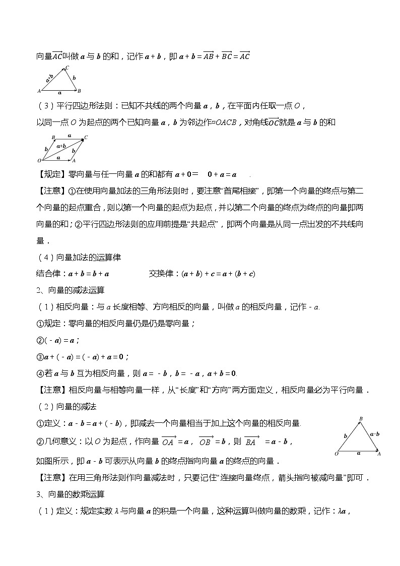 讲析02 平面向量(考点分析)习题-【中职专用】高二数学上学期(高教版2021)03