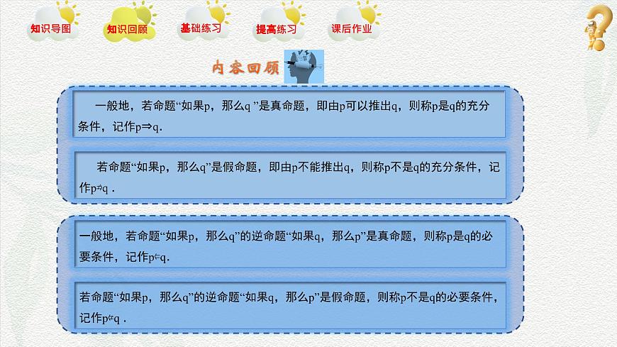 第1章 充要條件（章末小結(jié)）課件-【中職專用】高二數(shù)學(xué)同步精品課堂（高教版2023修訂版·拓展模塊一上冊）第5頁