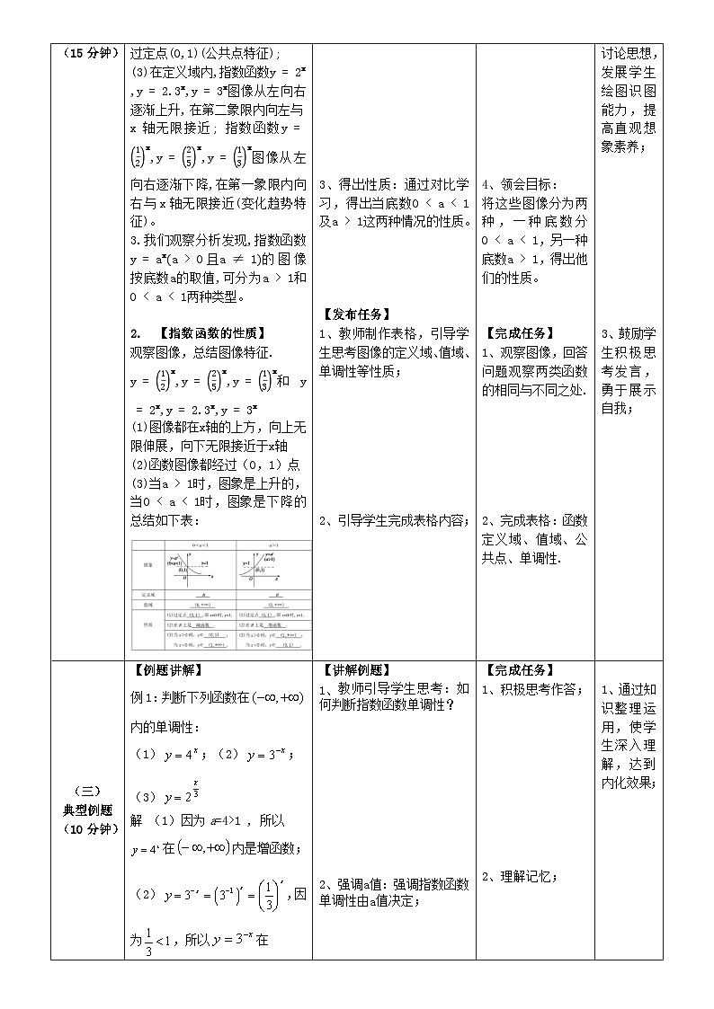 中职数学北师大版基础模块上册4.2.2 指数函数的性质 课件+教案03