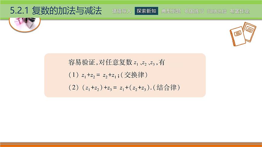 5.2.1復數(shù)的加法與減法 中職數(shù)學高教版(2021~十四五)拓展模塊一上冊PPT課件第5頁