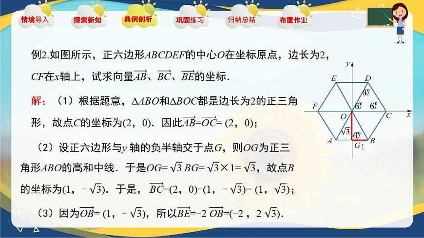 2.4.2 向量線性運算的坐標表示（課件）-【中職專用】高二數(shù)學(xué)課堂（高教版2023修訂版拓展模塊一上冊）第7頁
