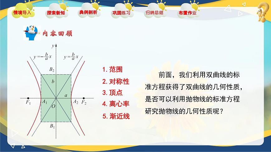 3.3.2 拋物線的幾何性質(zhì)（課件）-【中職專用】高二數(shù)學(xué)課堂（高教版2023修訂版拓展模塊一上冊）第3頁