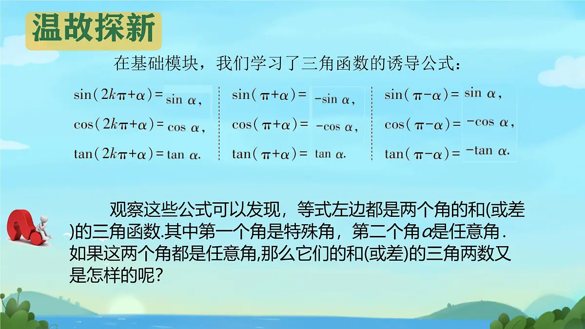 中职 数学 高教版(2021) 拓展模块二 下册 第6章 三角计算6.1.1两角和与差的余弦公式 课件第4页