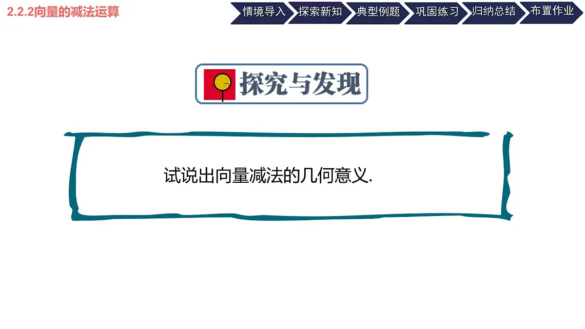 中职 数学 高教版(2021) 拓展模块一 上册2.2.2向量的减法运算 课件第6页